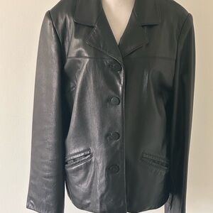 Lord & Taylor Black Leather Jacket
